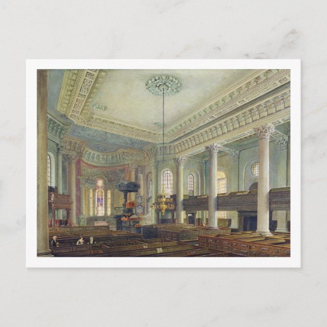 St. Paul's, Deptford (w/c on paper) Postcard (Front)