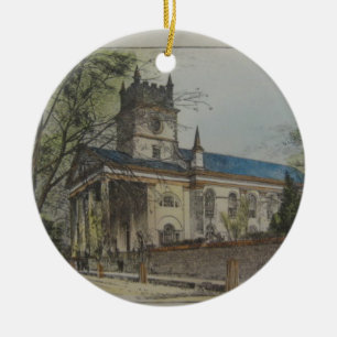 St. Paul's Episcopal Church, Charleston, SC Ceramic Tree Decoration