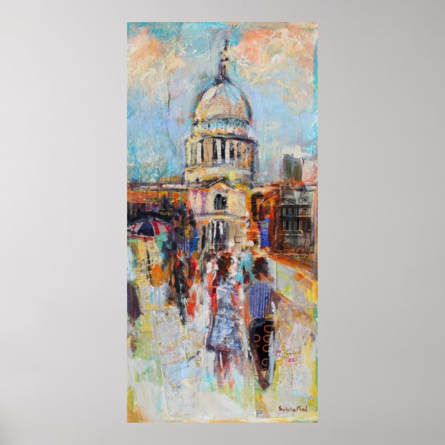 St Paul's from the Millennium Bridge Poster (Front)