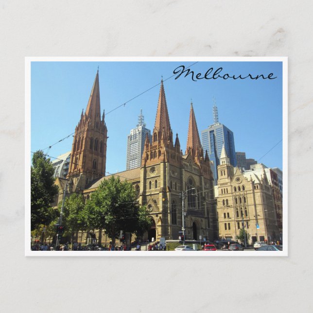 st pauls melbourne postcard (Front)