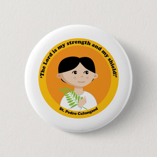 St. Pedro Calungsod 6 Cm Round Badge (Front)