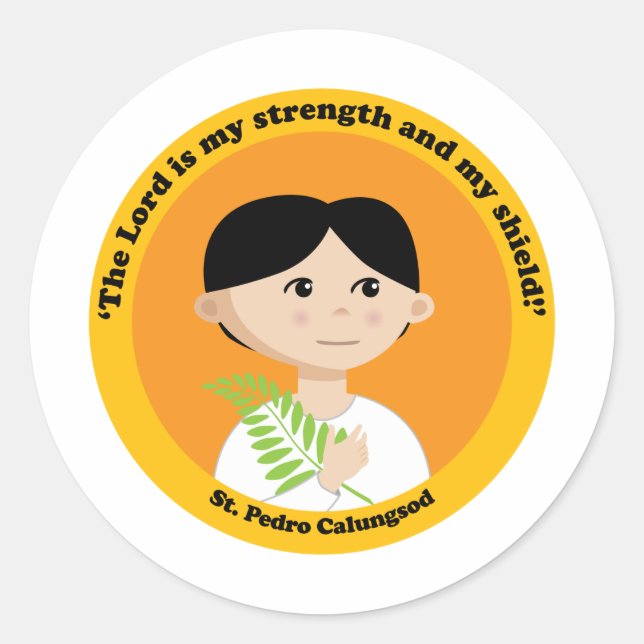 St. Pedro Calungsod Classic Round Sticker (Front)