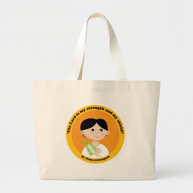 St. Pedro Calungsod Large Tote Bag (Front)