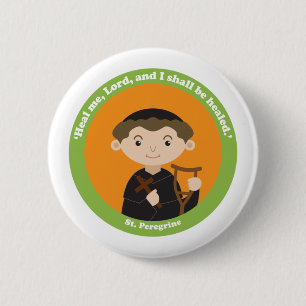 St. Peregrine 6 Cm Round Badge