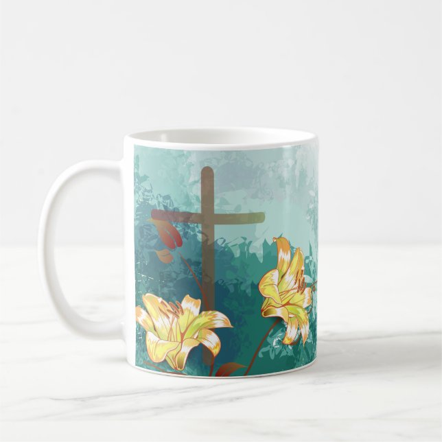 St. Peregrine, Patron Saint of Cancer, Cross Coffee Mug (Left)