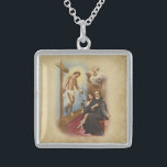 St. Peregrine Patron Saint of Cancer Patients Sterling Silver Necklace<br><div class="desc">St. Peregrine (Feast Day - May 4) is the patron saint of cancer patients. He was born in 1260 at Forlì, Italy to an affluent family, died in 1345 and was canonised in 1726. St. Peregrine lived a comfortable life as a youth, and politically opposed the papacy. After he experienced...</div>