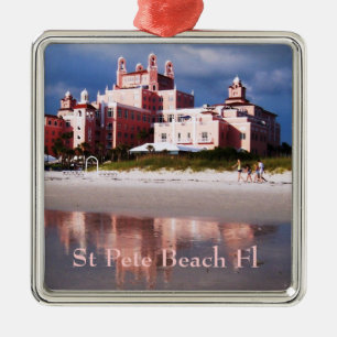 St Pete Beach Castle Metal Ornament