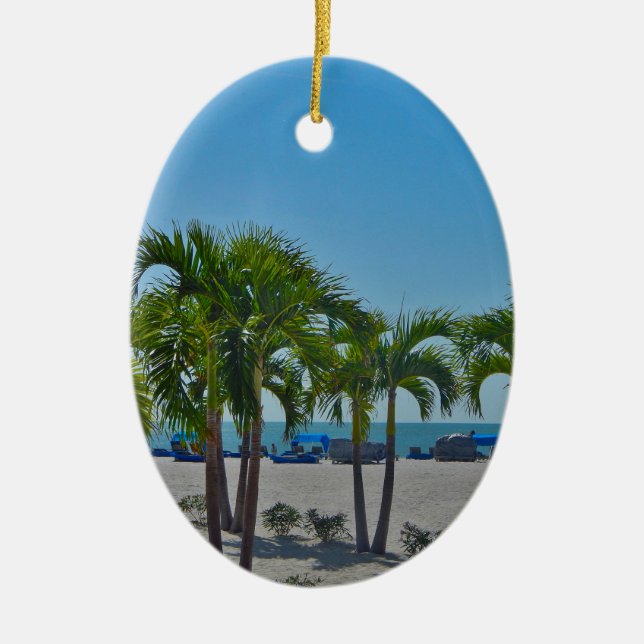 St Pete Beach Ceramic Tree Decoration (Front)