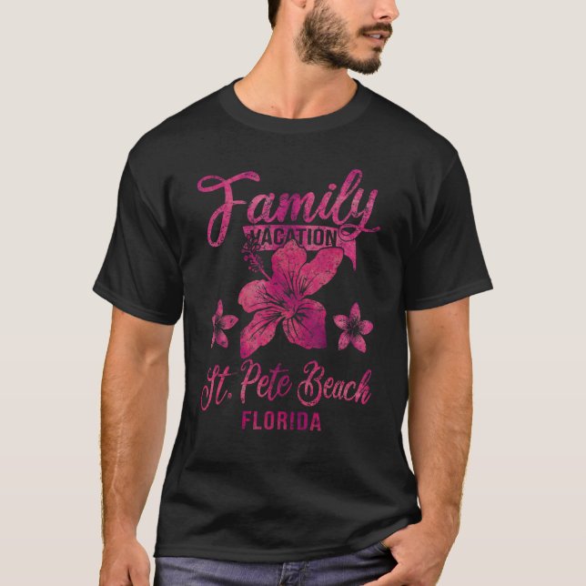 St. Pete Beach Family Vacation Tropical Hibiscus V T-Shirt (Front)