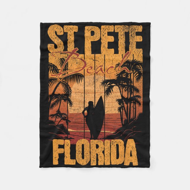 St Pete Beach  Fleece Blanket (Front)