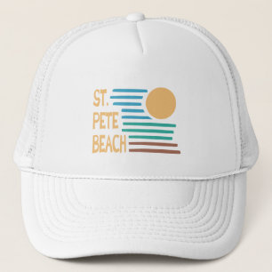 St. Pete Beach Florida geometric sunset Trucker Hat