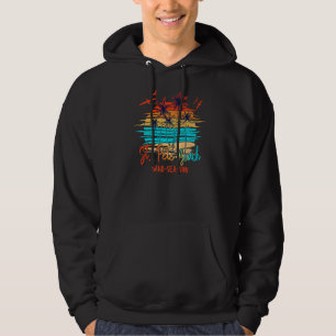 St Pete Beach Florida Palm Beach Surfboard Vacatio Hoodie