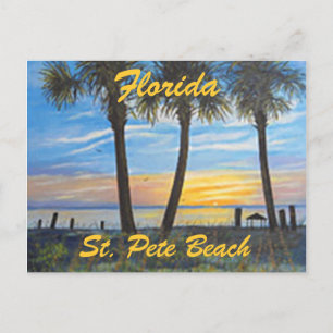 "ST. PETE BEACH FLORIDA PALMS POSTCARD" POSTCARD
