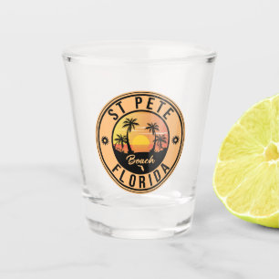 St. Pete Beach Florida Souvenir Vintage Palm Tree Shot Glass