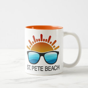 St. Pete Beach Florida Sunglasses Two-Tone Coffee Mug