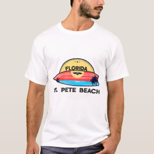St Pete Beach Florida Surfboard Beach Surfing T-Shirt