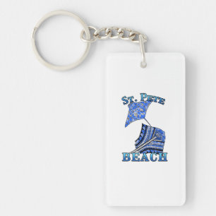 St Pete Beach Florida Vacation Tribal Stingray Key Ring