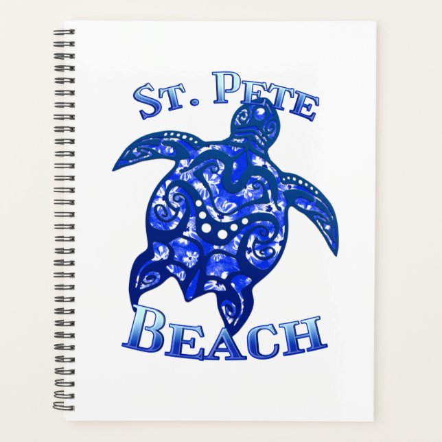 St Pete Beach Florida Vacation Tribal Turtle Planner (Front)