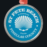 St Pete Beach (seashell) Metal Ornament<br><div class="desc">St Pete Beach,  Florida.</div>