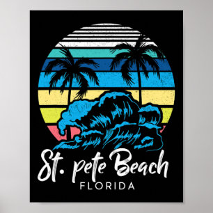 St. Pete Beach Tropical Vibes Florida Souvenir Vac Poster