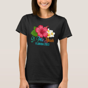 St Pete Beach Vacation Florida Tropical Hibiscus F T-Shirt