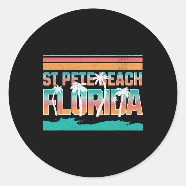 St Pete  Classic Round Sticker (Front)