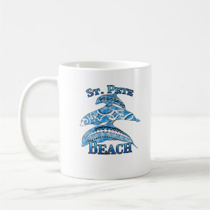 St. Pete Florida Beach Vacation Tribal Dolphins Coffee Mug