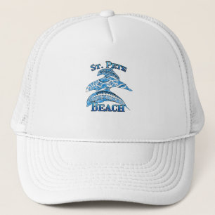 St. Pete Florida Beach Vacation Tribal Dolphins Trucker Hat