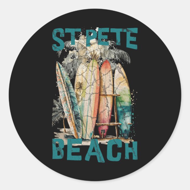 St Pete Florida  Classic Round Sticker (Front)