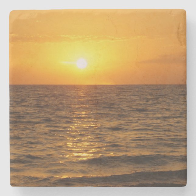 St. Pete Sunset Stone Coaster (Front)