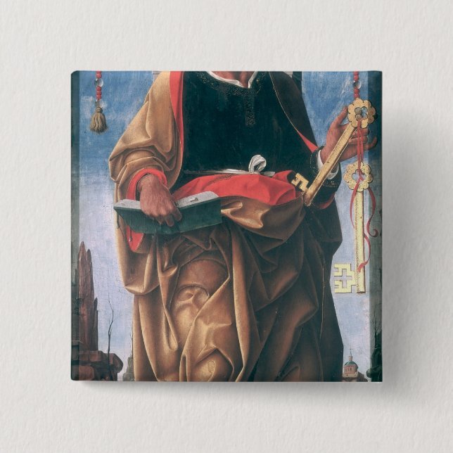 St. Peter 15 Cm Square Badge (Front)