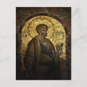 St. Peter Byzantine Mosaic Orthodox Icon Postcard