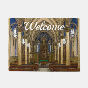 St Peter Catholic Church Painterly Welcome Doormat