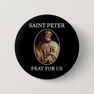 St. Peter Catholic Pope Saint Tee Papal Christian 6 Cm Round Badge