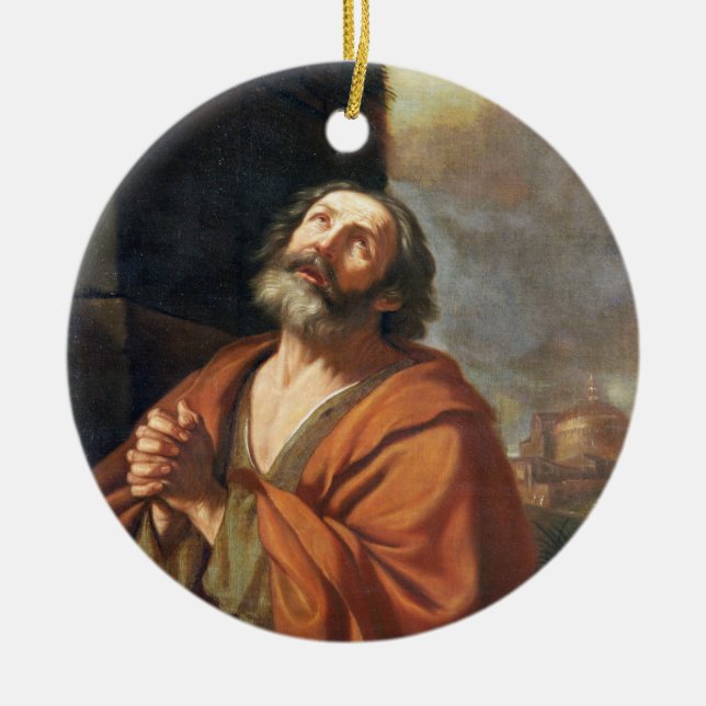 St. Peter Ceramic Tree Decoration (Front)