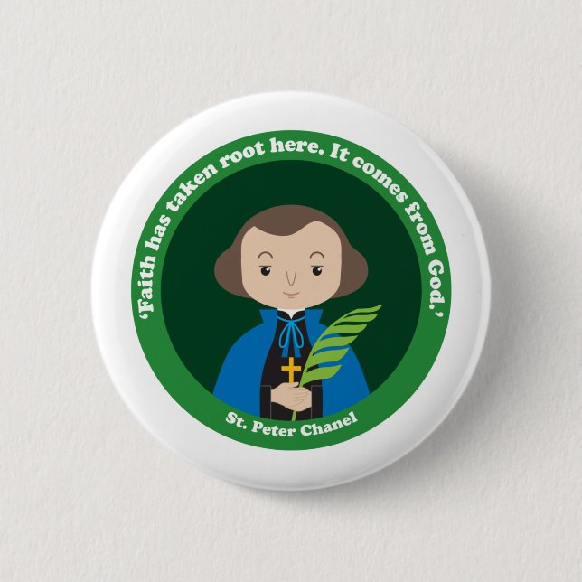 St. Peter Chanel 6 Cm Round Badge (Front)