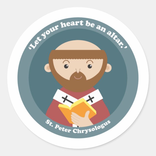 St. Peter Chrysologus Classic Round Sticker (Front)