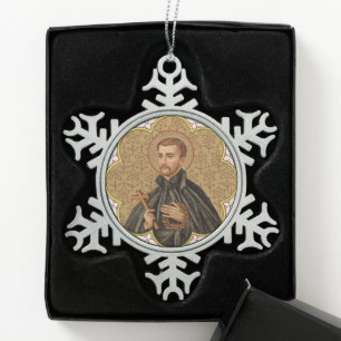 St. Peter Claver (BK 058) Snowflake Pewter Christmas Ornament