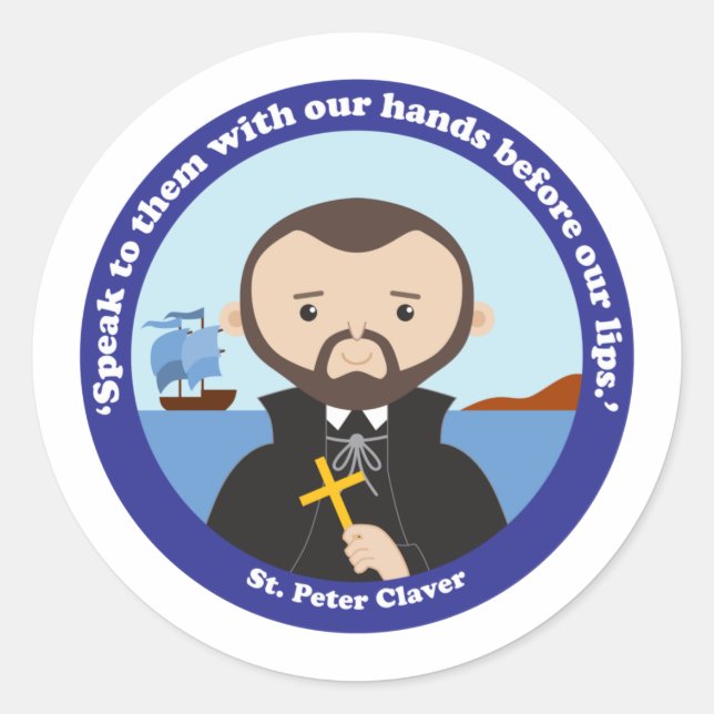 St. Peter Claver Classic Round Sticker (Front)
