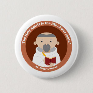 St. Peter Damian 6 Cm Round Badge