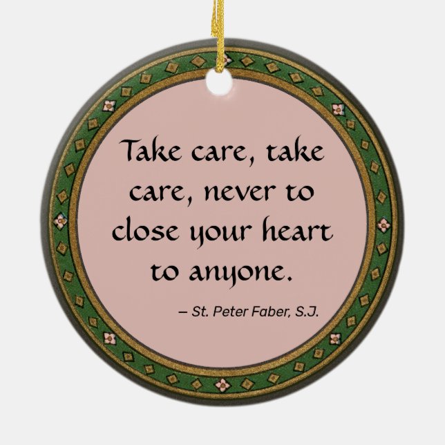 St. Peter Faber (BK 051; famous quote) Ceramic Ornament (Back)