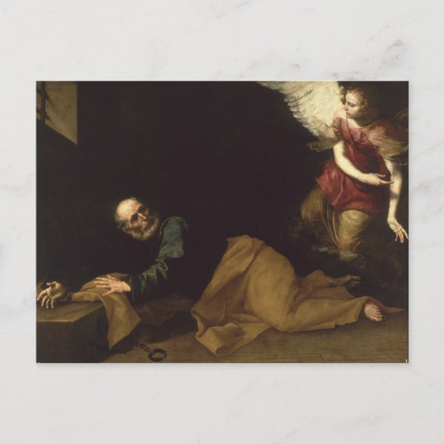 St. Peter Freed by an Angel, 1639 Postcard (Front)
