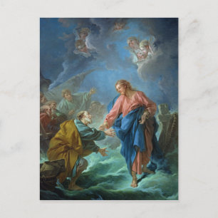 St. Peter Invited to Walk on the Water, 1766 Postcard