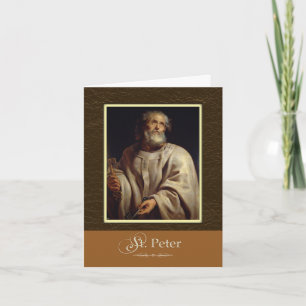 St. Peter Keys to the Kingdom, Pray For Us Card
