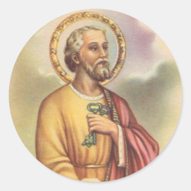 St. Peter the Apostle First Pope Classic Round Sticker (Front)