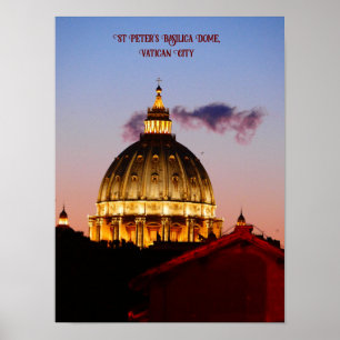 St Peter's Basilica Dome, Vatican City Poster
