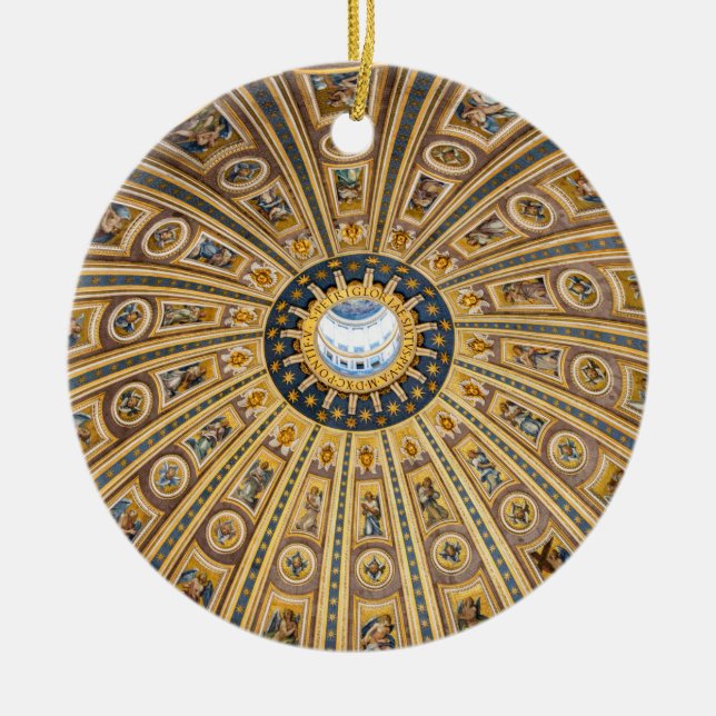 St. Peter's Basilica Dome - Vatican, Rome, Italy Ceramic Ornament (Front)