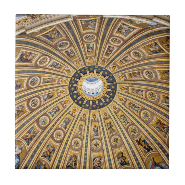 St. Peter's Basilica Dome - Vatican, Rome, Italy Ceramic Tile (Front)