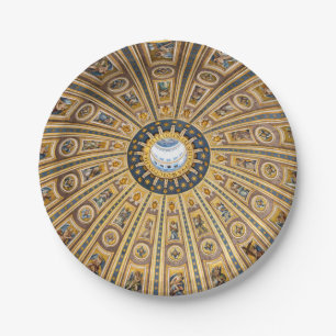 St. Peter's Basilica Dome - Vatican, Rome, Italy Paper Plate