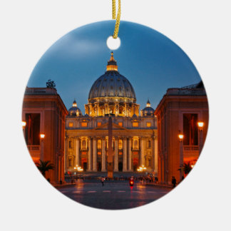 St Peter's Basilica in Rome - Italy Ceramic Tree Decoration